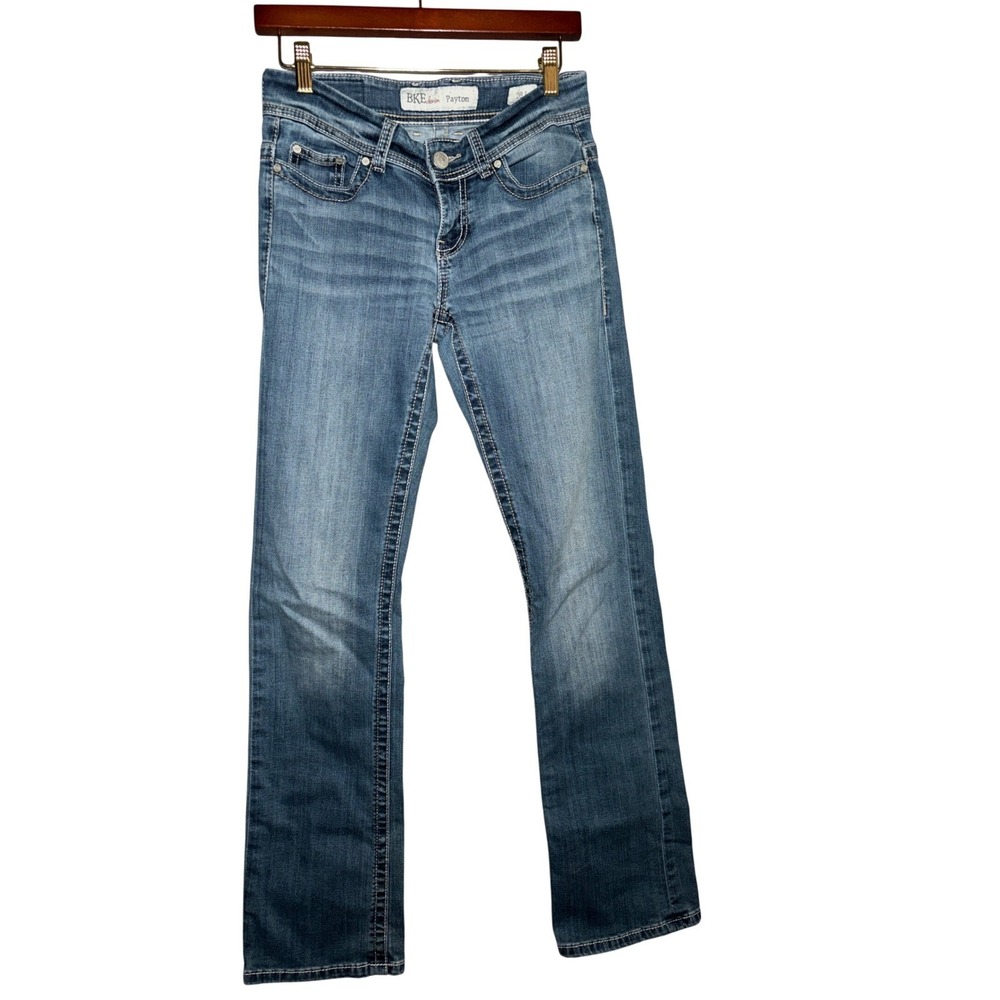 BKE Payton Women 26 L Bootcut Jeans Medium Wash Embroidered Pockets y2k rodeo